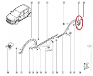 Молдинг арки бампера Renault Sandero II Stepway задн. лев. с 2014 г.